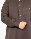 Coffee Classic Band Collar Thobe