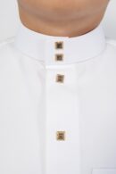 White Classic Band Collar Thobe