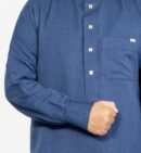 Blue Classic Band Collar Thobe