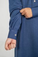 Blue Classic Band Collar Thobe