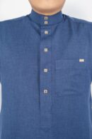 Blue Classic Band Collar Thobe