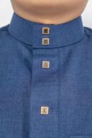 Blue Classic Band Collar Thobe