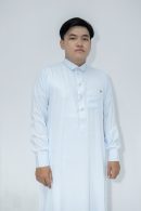 Light Blue Classic Band Collar Thobe