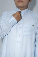 Light Blue Classic Band Collar Thobe