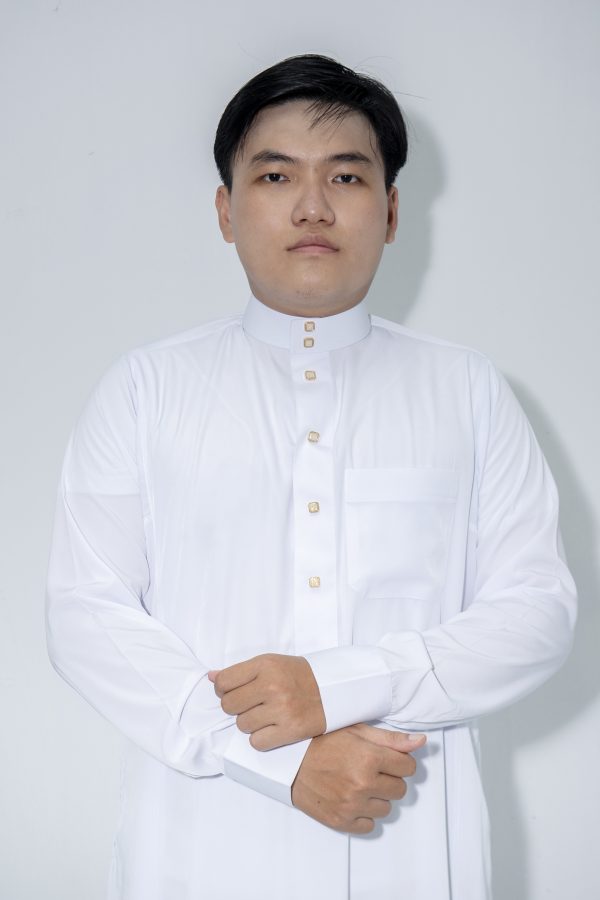 White Band Collar Thobe - Image 3