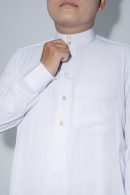 White Band Collar Thobe