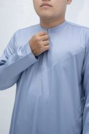 Light Blue Classic Band Collar Thobe