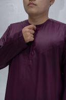 Maroon Classic Band Collar Thobe
