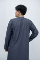 Steel Blue Classic Band Collar Thobe