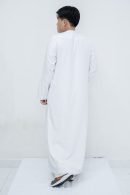 White Classic Band Collar Thobe