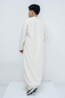 Cream Classic Band Collar Thobe