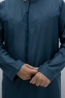 Dark Teal Classic Band Collar Thobe