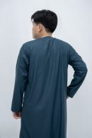 Dark Teal Classic Band Collar Thobe