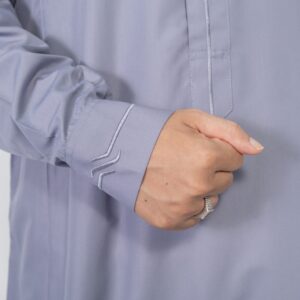 Ash Classic Shirt Collar Embroidery Cuff Thobe