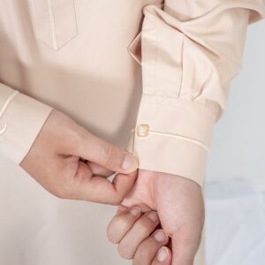 Off-White Classic Shirt Collar Embroidery Cuff Thobe